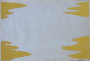 Carel Visser - GELE ABSTRACTIE / KLEURLITHO / 63x92cm / SIG / 1976 / PRENT 190 kopen? Bied vanaf 25!