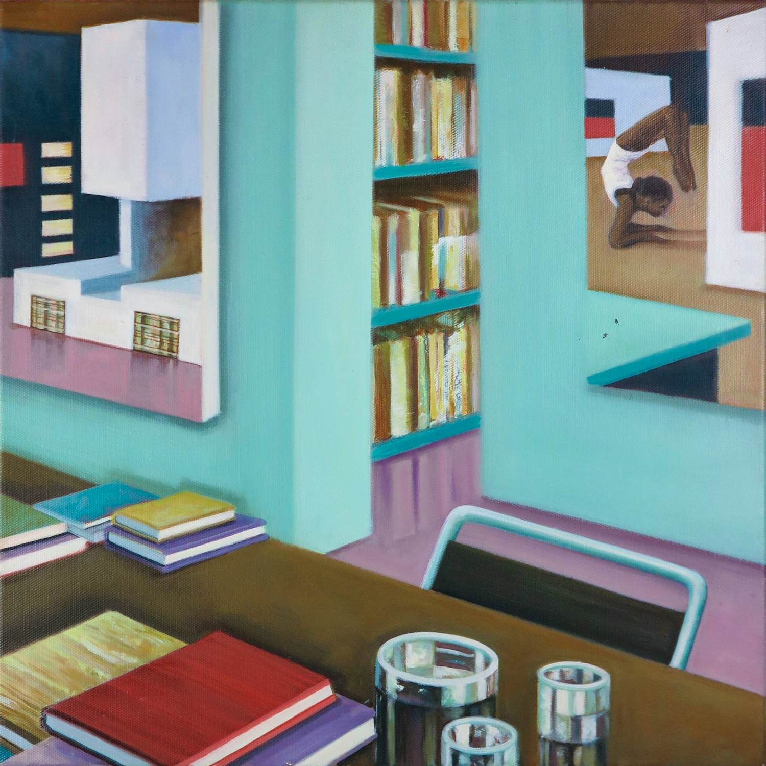 Henk van den Bosch - Olieverf op doek, Doorvoer verkocht voor € 80!