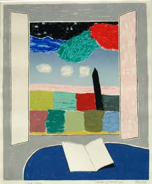 Harrie Gerritz - Ingelijste zeefdruk , Black Totem – 1990 – oplage 30 verkocht voor € 55!