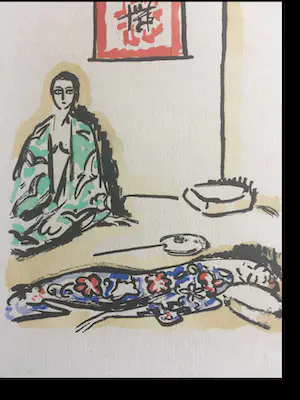 Buy Kees van Dongen - Pochoir - 2 geisha - "La garconne" - 1925? Bid from 250!