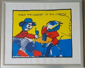 Herman Brood - Niets menschelijks is ons vreemd - gesigneerd - 150 ex - ingelijst kopen? Bied vanaf 250!