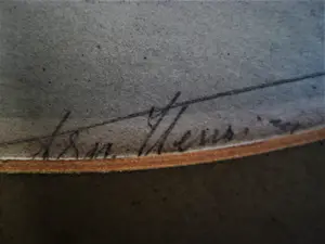 Niet of onleesbaar gesigneerd - Fraaie laat 19e eeuw Franse? Art Nouveau Ets "2 pierrots" gesign. kopen? Bied vanaf 1!