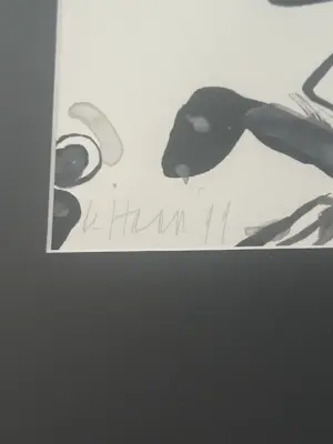 Jurjen de Haan - Abstracte compositie met gebogen lijn, 1999 kaufen? Bieten Sie von 70!