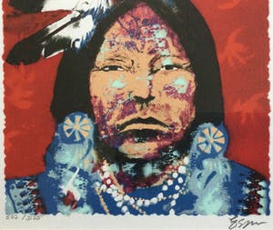 Espen Hagen - Indiaan 1 & Indiaan 2 | kleuren zeefdrukken - ingelijst kopen? Bied vanaf 59!