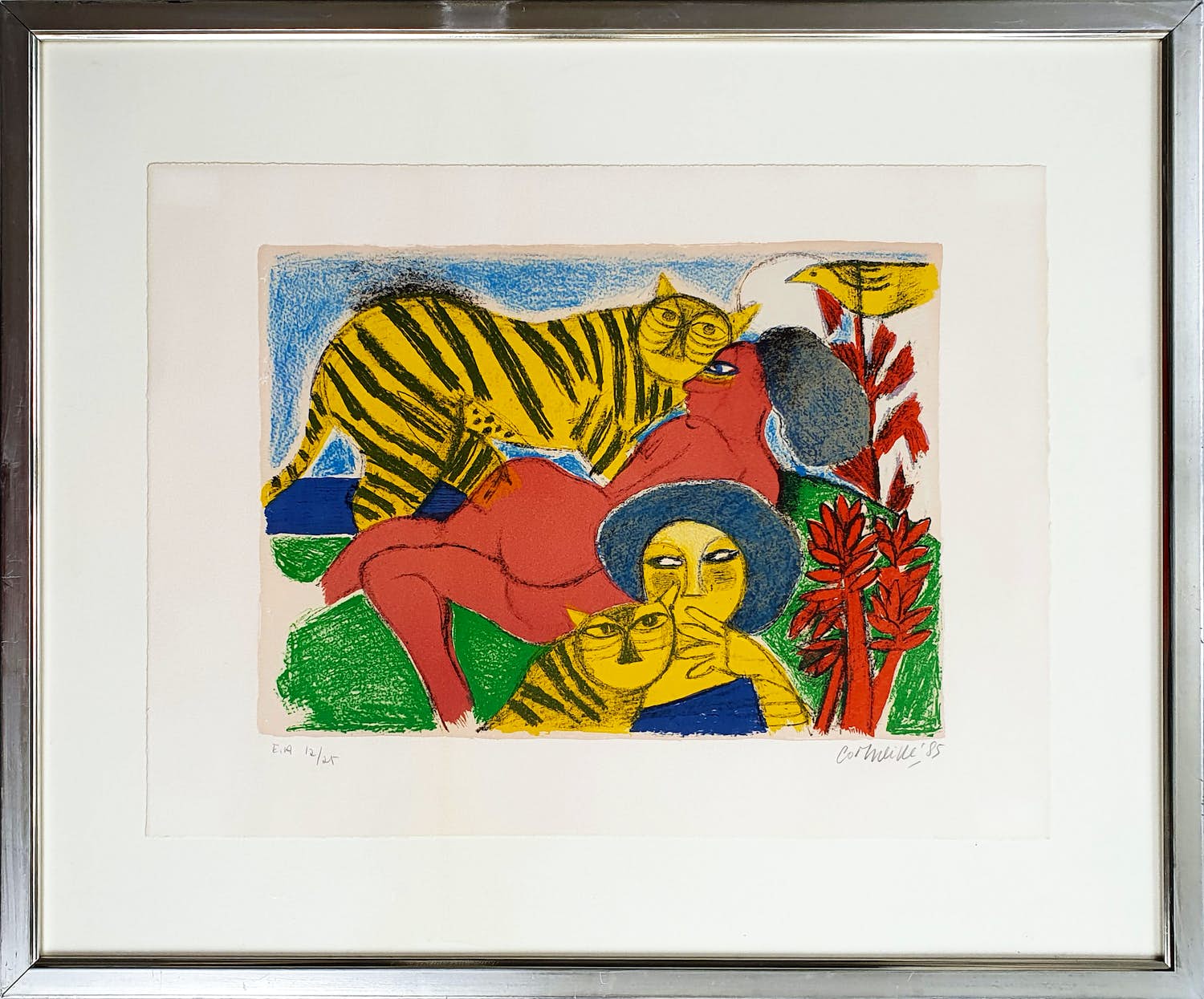 Corneille - Litho: 'Le tigre amoreux I' (1985) kopen? Bied vanaf 180!