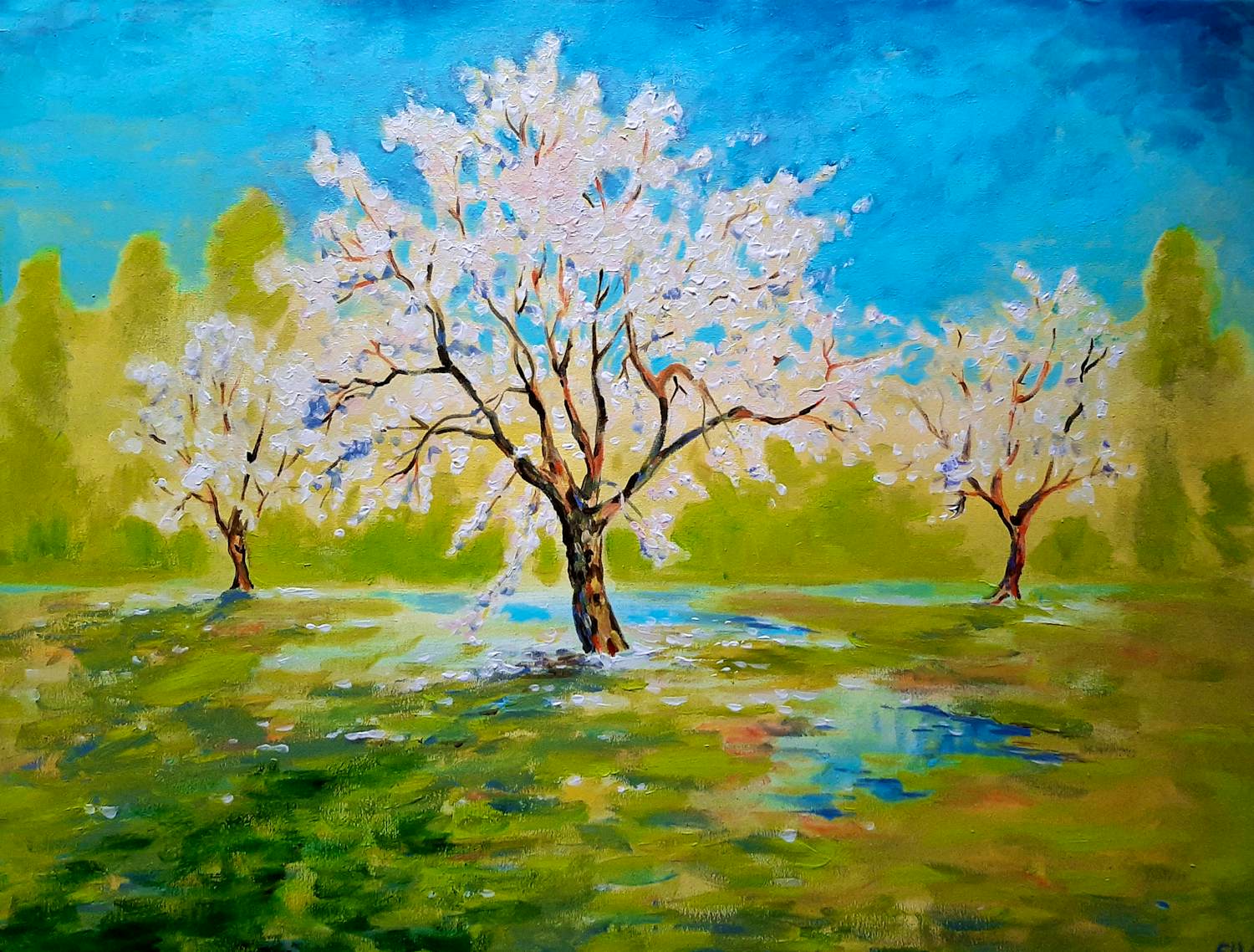 Elva Polyakova - Bloeiende bomen na regen kopen? Bied vanaf 200!