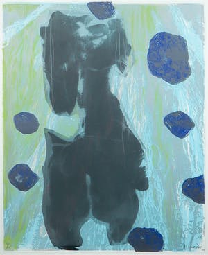 Mirjam Burer - Zeefdruk, Landschap met zwerfkeien II - Ingelijst (Groot) kopen? Bied vanaf 1!