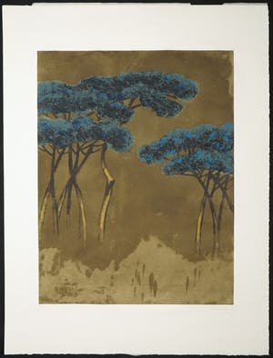 Carlo Mattioli - Aquatint/Reliëfdruk, Landschap kopen? Bied vanaf 50!