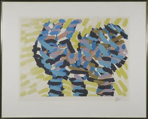 Karel Appel - Zeefdruk, Zonder titel - Ingelijst kopen? Bied vanaf 1!