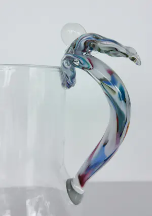 Sabine Lintzen - Glazen feest-karaf met speels gekleurd handvat + boek! kopen? Bied vanaf 60!