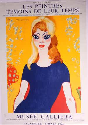 Kees van Dongen - Kees van Dongen 'Brigitte Bardot' verkocht voor € 550!