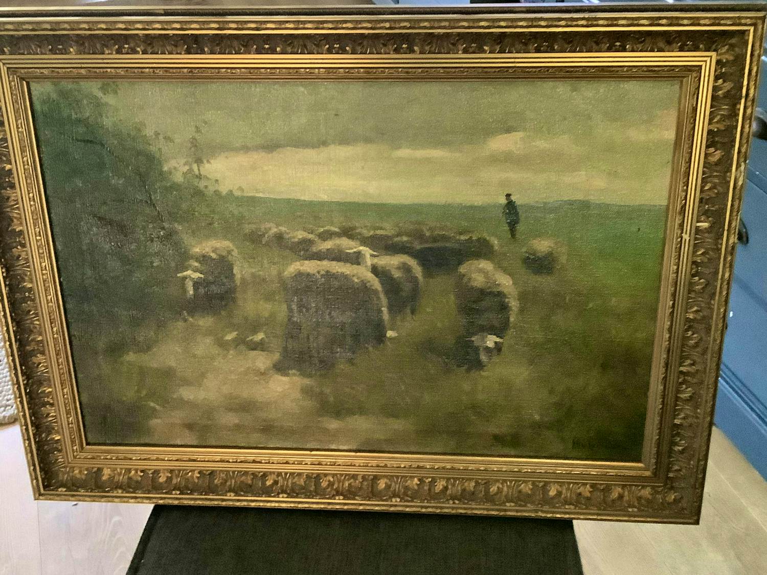 Hendrik van Leeuwen - Landschap met schapen kopen? Bied vanaf 80!