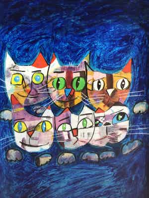 Franz Lauter - It's all about cats.... verkocht voor € 85!