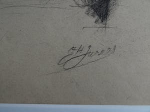 Johannes Hendricus Jurres - Tekening , Naakte man – gesigneerd & ingelijst – ca 1930 kopen? Bied vanaf 125!