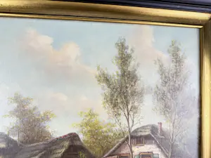 Hermanus Cornelis Hokken - Een traditioneel Nederlands plattelandsgezicht kopen? Bied vanaf 50!
