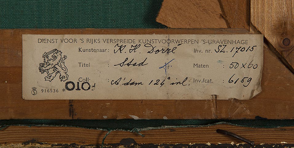 Kornelius Hendrikus Dorre - Stad - Olieverf op doek - gesigneerd r.b. - herkomst BKR Amsterdam - 1966 kopen? Bied vanaf 10!