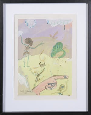 Niek Molenaar - Song of travel / Dodentuin - Gouache (1990) kopen? Bied vanaf 100!