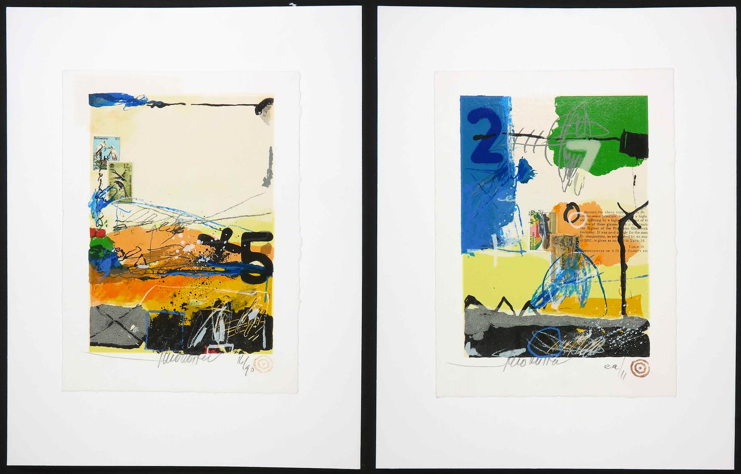 Theo Koster - Twee zeefdrukken, Zonder titel verkocht voor € 40!