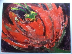 Niet of onleesbaar gesigneerd - Bloeiende tulp kopen? Bied vanaf 10!