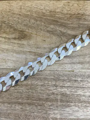 Zilveren geslepen gourmet schakelarmband kopen? Bied vanaf 55!