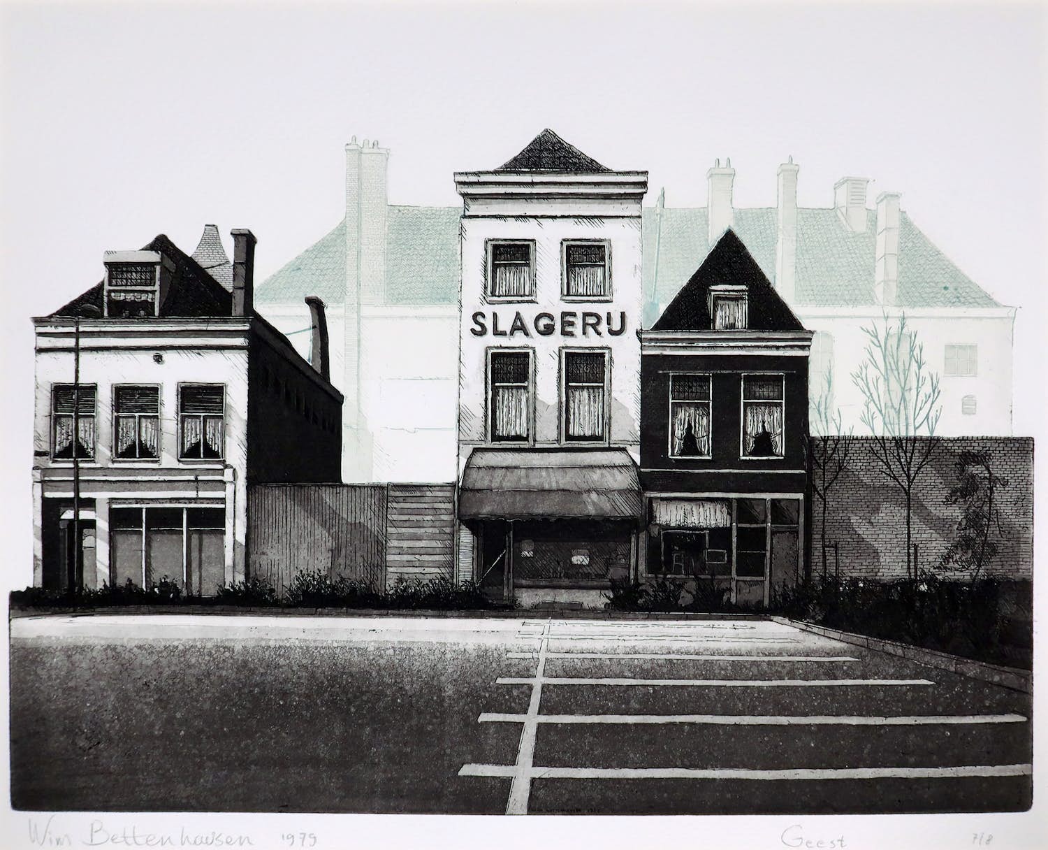 Wim Bettenhausen - Ets en aquatint, Geest verkocht voor € 70!