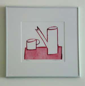 Klaas Gubbels - Zeefdruk, mooi gelijst, ophangklaar verkocht voor € 399!