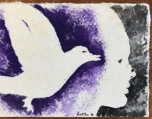 Andre Goezu - Mooie zeefdruk - 1972 - 'L'envol pour 1973' kopen? Bied vanaf 35!