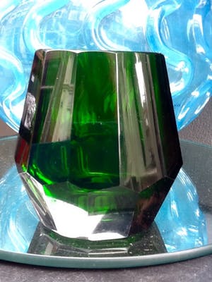 Moser - Facet geslepen kristallen vaas. kopen? Bied vanaf 35!