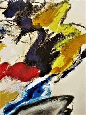 O.C. Hooymeijer - Expressionistische gemengde techniek (Olieverf/Pastel e.a.) "Can Can danseres" kopen? Bied vanaf 148!