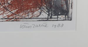 Wim Zurne - Ets, Zonder titel - Ingelijst kopen? Bied vanaf 35!