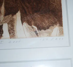 Han van Hagen - Ets 2 koeien - 2000 - oplage 200 - incl boekwerk hardcover kopen? Bied vanaf 100!