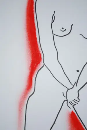 Maria Es - Staand Naakt - stifttekening kopen? Bied vanaf 50!