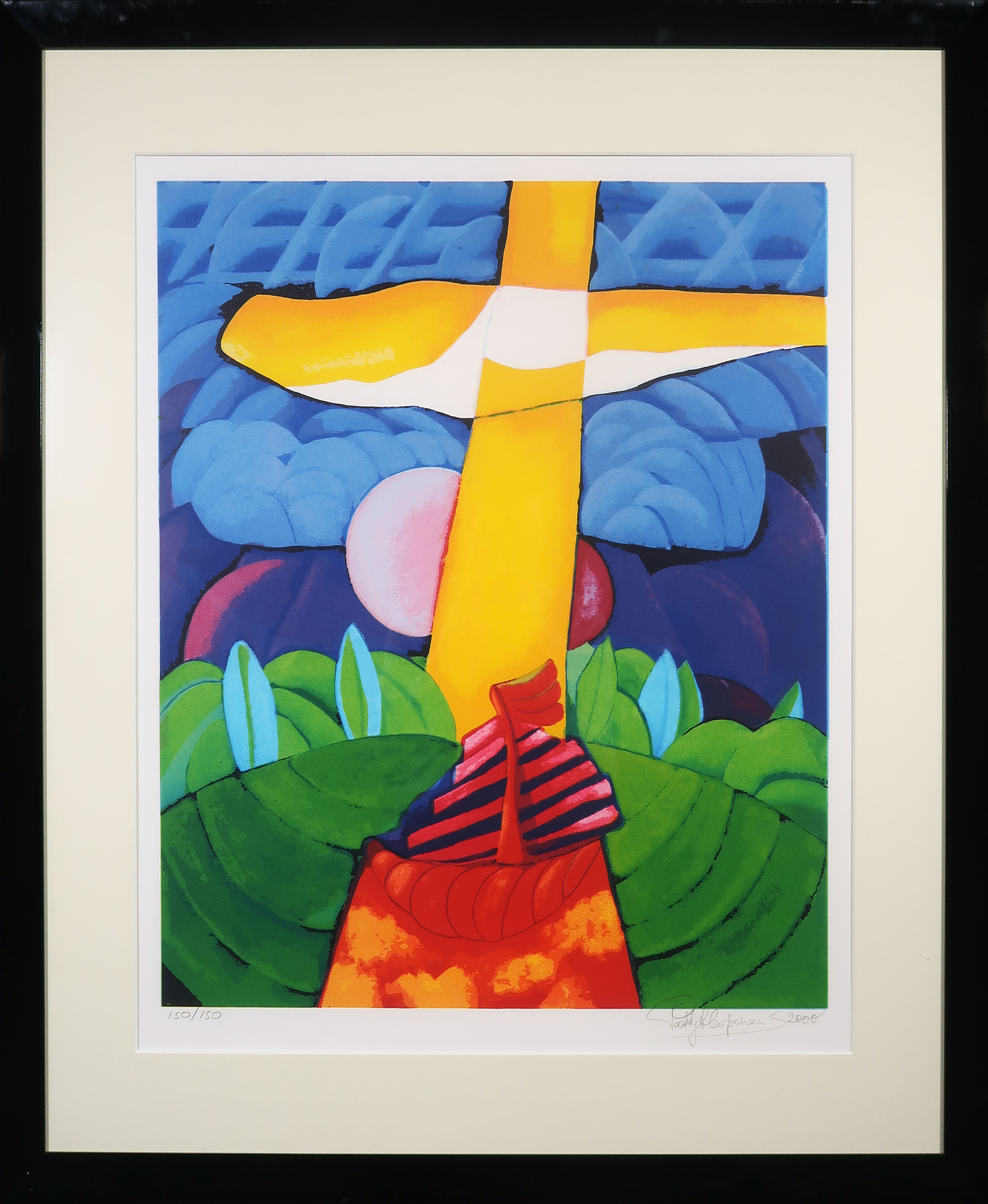 Patty Harpenau - Zeefdruk, Zonder titel - Ingelijst verkocht voor € 40!