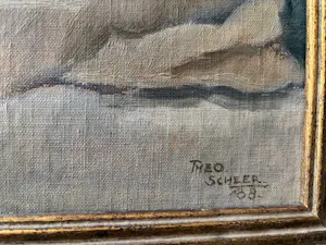 Theo J. Scheer - stilleven met fruit en kan (in pasteltinten) kopen? Bied vanaf 85!