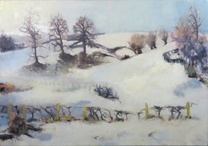 Franscz Witte - Acryl op doek, Sneeuwlandschap nabij Espen kopen? Bied vanaf 1!