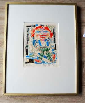 Kees Salentijn - Zeefdruk. Titel," De oplossing voor al uw tandproblemen" . verkocht voor € 40!