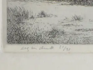 Jan Deodatus - Drooggevallen inham bij duinen - Ets kopen? Bied vanaf 75!