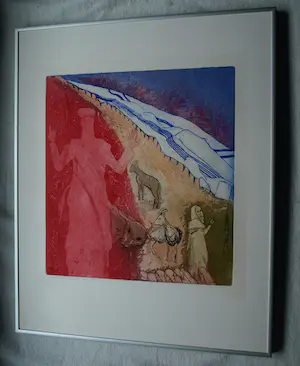 Marcus van Loopik - Ingelijste ets , Grote Verzoendag , Jom Kippoer - 1993 kopen? Bied vanaf 1!