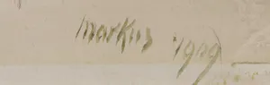 Antoon Markus - Potlood met aquarel, Cheverny - Ingelijst kopen? Bied vanaf 100!