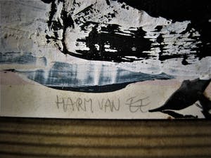 Harm van Ee - Bijzonder geabstraheerd miniatuur object / olieverf(je) "Portret" gesigneerd kopen? Bied vanaf 20!