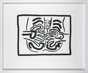 Keith Haring - Zeefdruk, Bad Boys - Ingelijst kopen? Bied vanaf 3500!