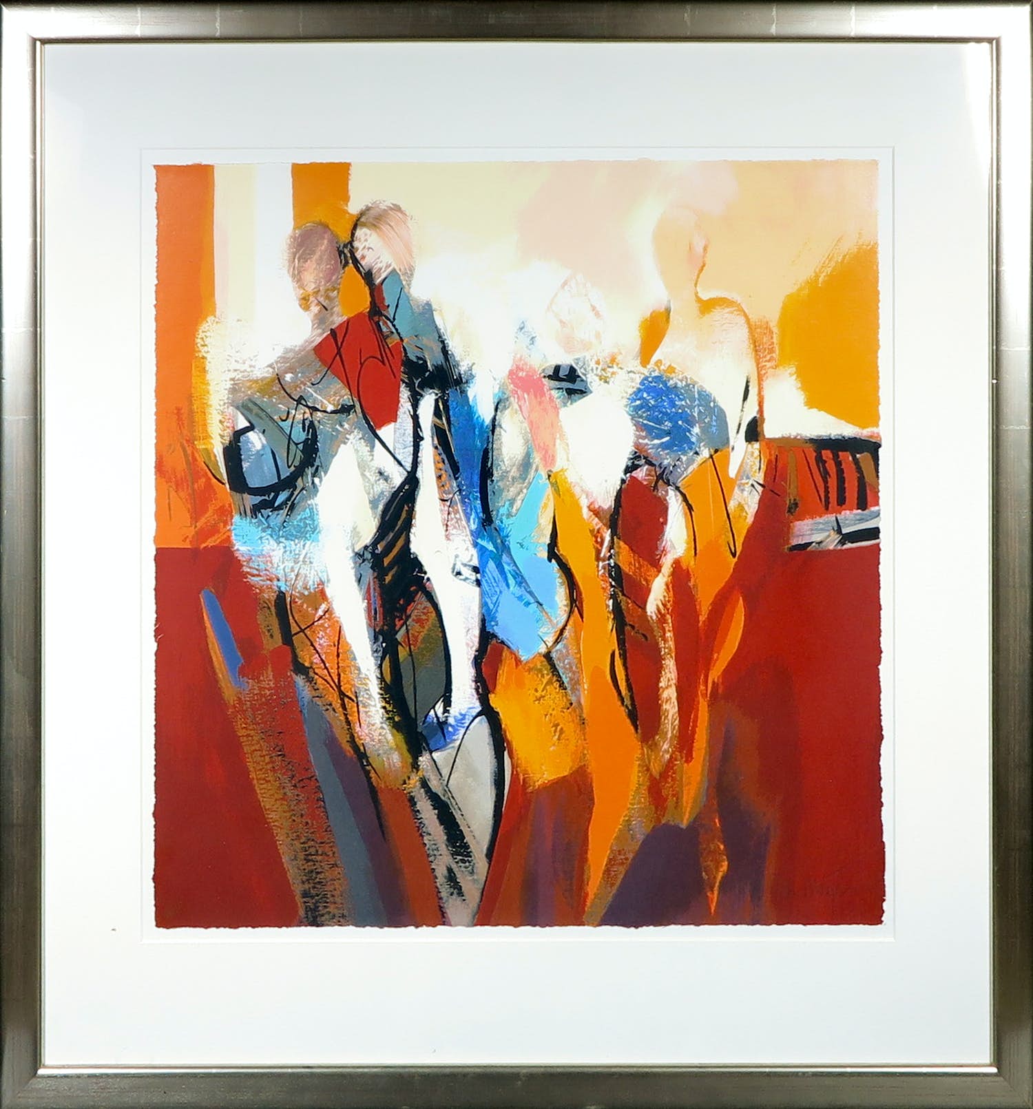 Peter Meijer - Zeefdruk, Aurora Borealis - Ingelijst (Groot) verkocht voor € 1!