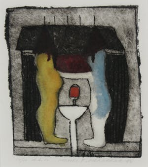 Michel van Overbeeke - Kleurenets, Zonder titel - Ingelijst kopen? Bied vanaf 35!