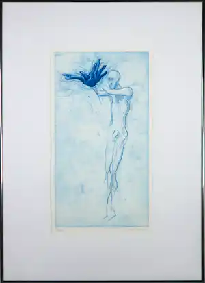 Ronald Tolman - Ets op papier, Zonder titel - Ingelijst verkauft für € 85!