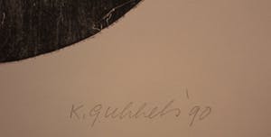 Klaas Gubbels - grote houtsnede - kan -1990 kopen? Bied vanaf 395!