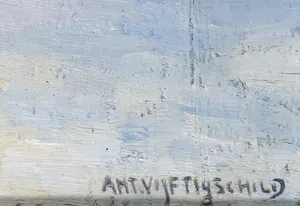 Toon Vijftigschild - Olieverf op doek, Dorpsgezicht - Ingelijst kopen? Bied vanaf 150!