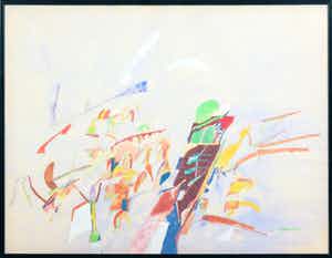 Henri Plaat - Aquarel, Zonder titel - Ingelijst verkocht voor € 150!