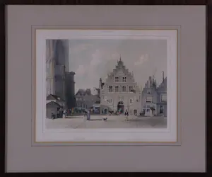 Pieter Schenk - Lot van 9 werkren op papier (gravures, litho, tekening), o.a. Stadsgezichten kopen? Bied vanaf 100!