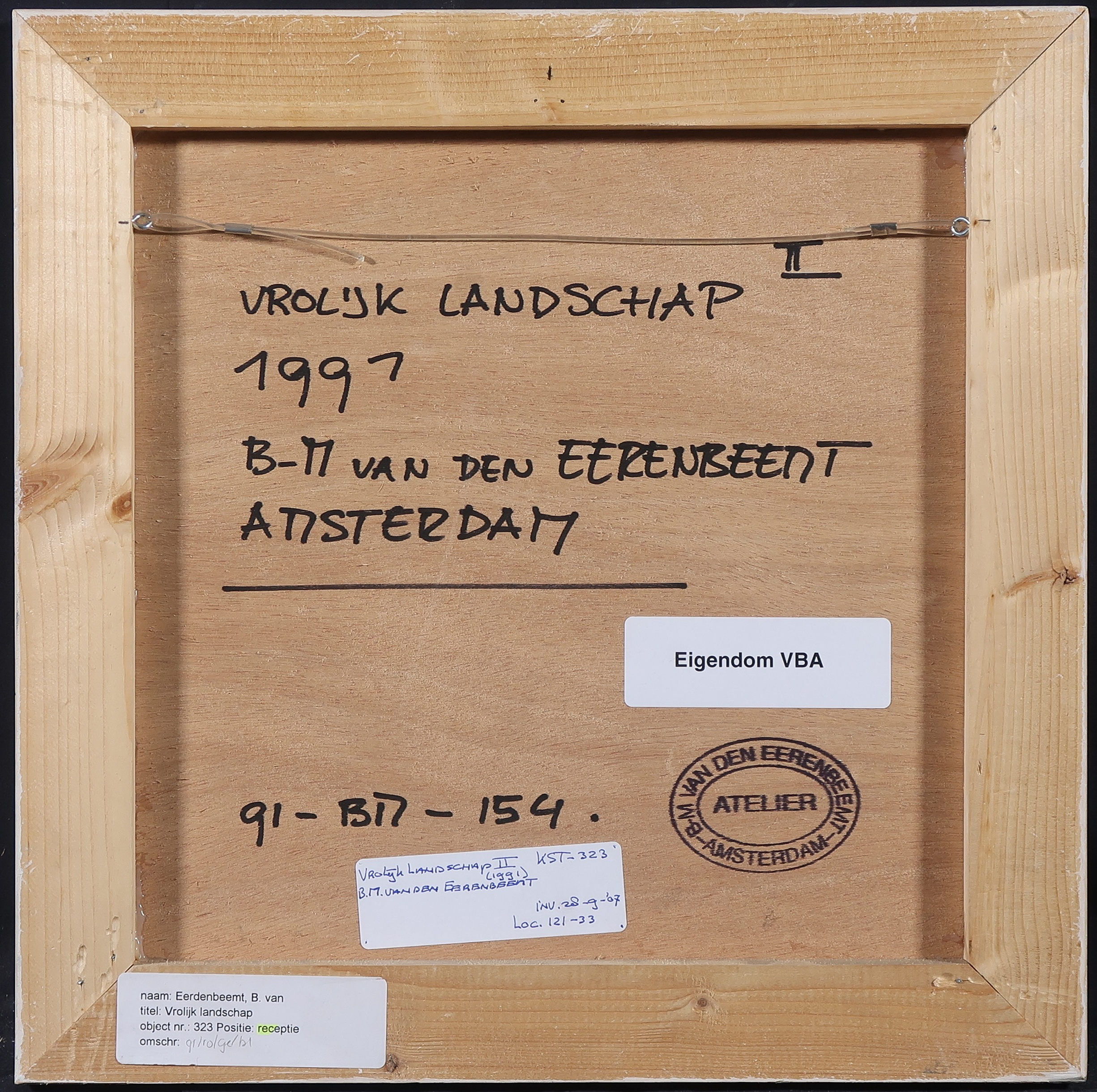 Ben van den Eerenbeemt - Acryl op doek, Vrolijk landschap - Ingelijst kopen? Bied vanaf 100!