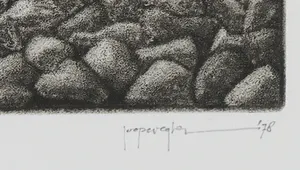 Joop Vegter - Mezzotint, Tennisballen op grind kopen? Bied vanaf 100!